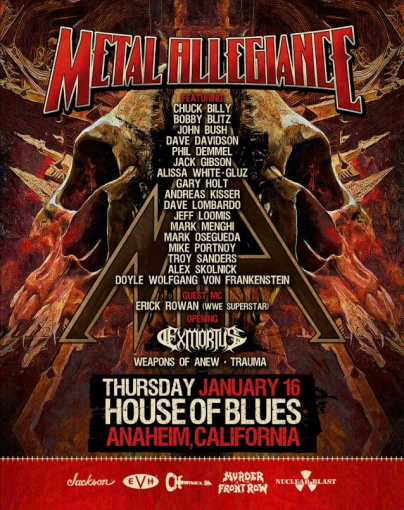 Watch DAVE LOMBARDO, GARY HOLT And PHIL DEMMEL Perform SLAYER 'Reign In Blood' Classics At METAL ALLEGIANCE Concert
